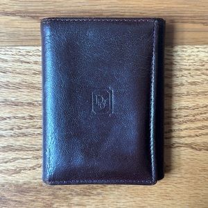 Vintage Dior Tri-Fold Brown Leather Compact Wallet Men’s Unisex Accessory